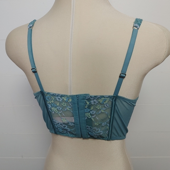 Victoria's Secret Teal Lace Up Bustier Size M - Picture 7 of 15
